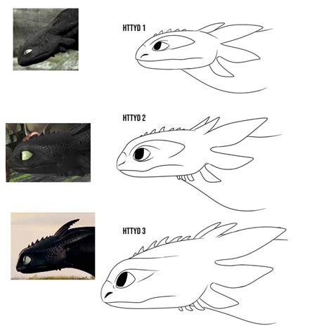 Fluffy On Instagram Httyd 12 And 3 Toothless Side View Comparison