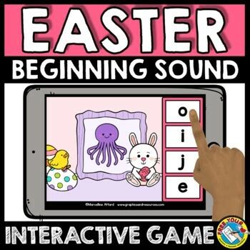 Easter Boom Cards Beginning Sound Phonemic Awareness Activity April