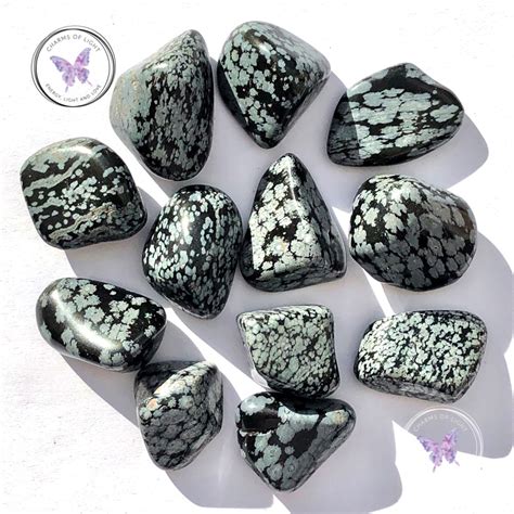 Snowflake Obsidian Tumble Stone Large