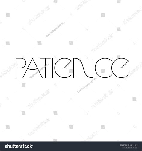 patience motivational inspirational positive quotes lettering stock