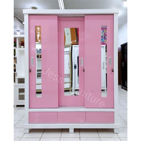 Jual Lemari Pakaian Pintu Jumbo Kayu Lemari Baju Sliding Pintu