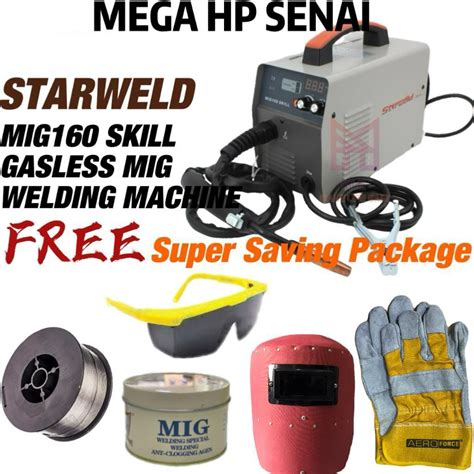 Starweld Mig160 Professional MIG Machine Gasless Machine Shopee Malaysia