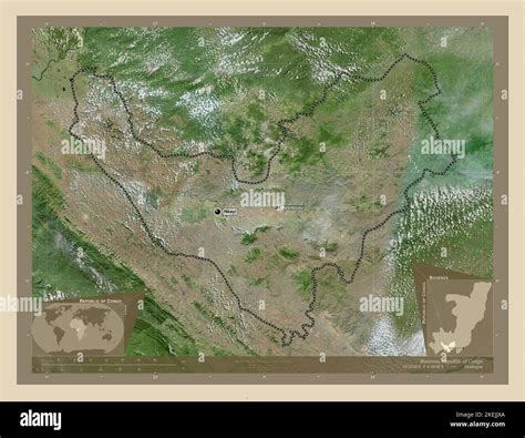 Bouenza région de la République du Congo Carte satellite haute