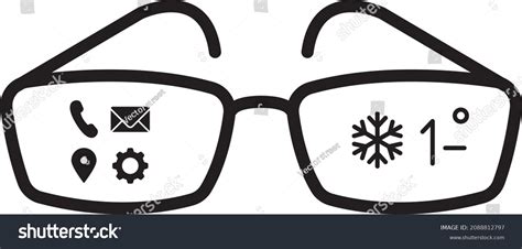 Smart Glasses Icon Vector Stock Vector Royalty Free 2088812797 Shutterstock