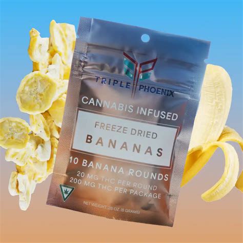 Freeze Dried Infused Banana Chips Triple Phoenix Wellness