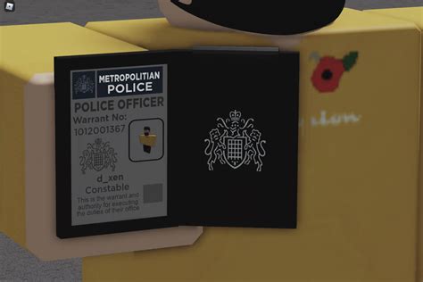 Scripted British Police Officer Warrant Card Clearly Development