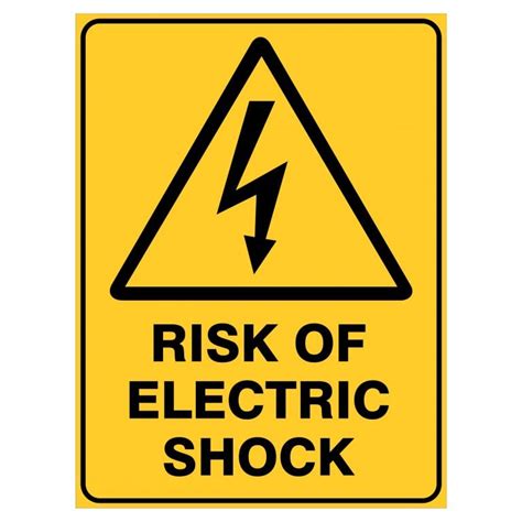 Risk Of Electric Shock Buy Now Discount Safety Signs Australia