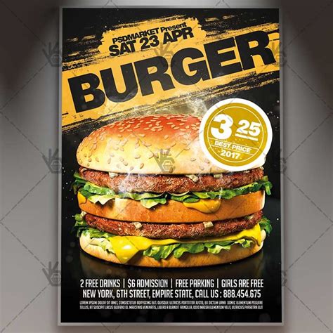 Burger Premium Flyer Psd Template