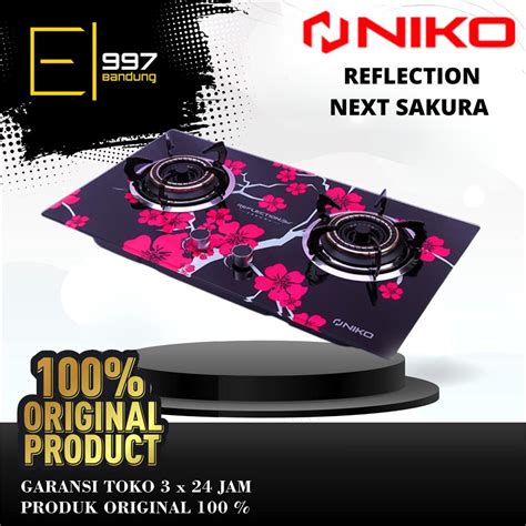 Jual NIKO Kompor Gas Tanam REFLECTION NEXT SAKURA 2 Tungku Kaca