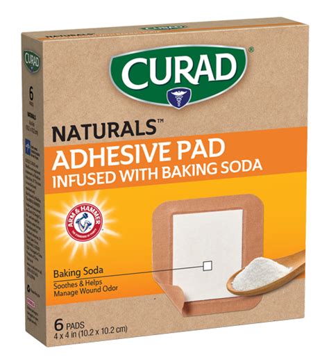 Curad Naturals Arm Hammer Baking Soda Adhesive Pads X