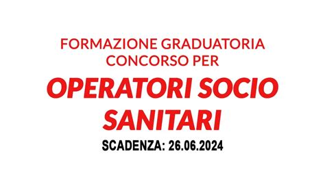 Operatori Socio Sanitari Avviso Di Selezione Pubblica Mediante