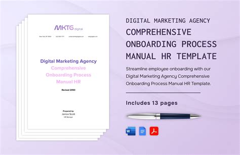 Digital Marketing Agency Comprehensive Onboarding Process Manual Hr