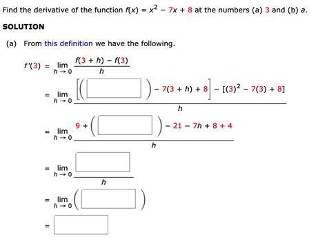 Solved Find The Derivative Of The Function F X X2 7x