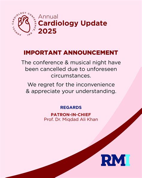 RMI Official | Important Announcement regarding Annual Cardiology