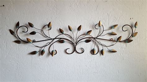 ON SALE Metal Wall Art Metal Vines And Leaf Wall Decor Vintage Etsy