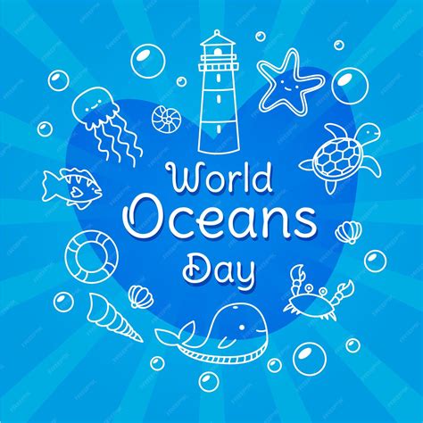 Free Vector Hand Drawn World Oceans Day