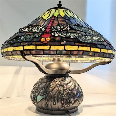 Vintage Tiffany Style Dragonfly Lamp | Live and Online Auctions on ...