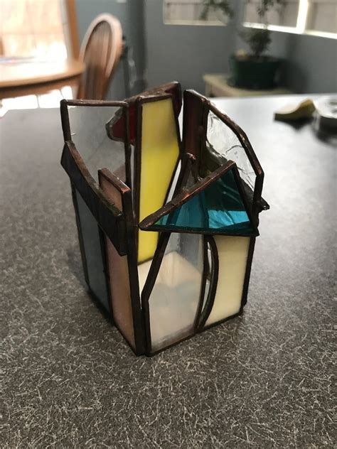 Stained Glass Tea Light Holder Etsy