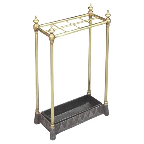 Rare English Victorian Brass Umbrella Stand For Sale At 1stDibs