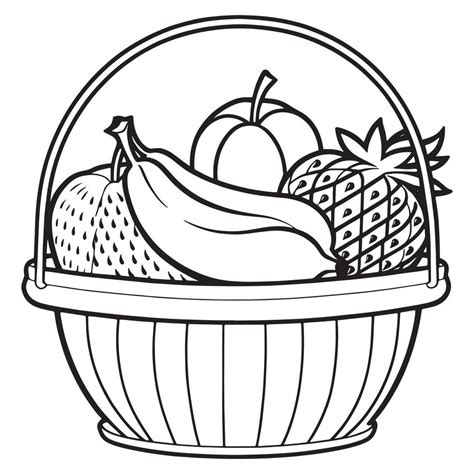 Fruit Basket Draw Vector Art, Icons, and Graphics for Free Download