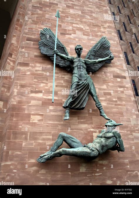 St Michael S Victory Over The Devil Sculpture By Sir Jacob Epstein At