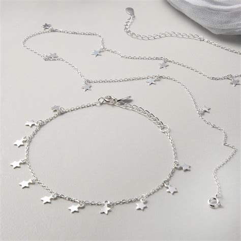 Sterling Silver Star Charm Bracelet By Martha Jackson Sterling Silver