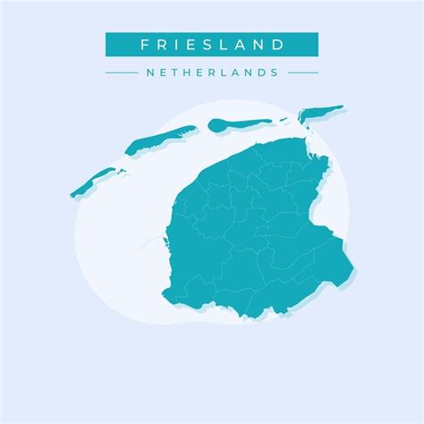 Premium Vector | Vector illustration vector of friesland map netherlands