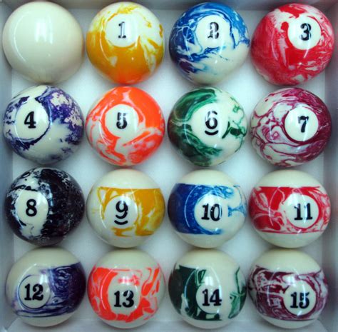 Marble Swirl Pool Table Billiard Ball Set Regulation Size 225 Or 2 1