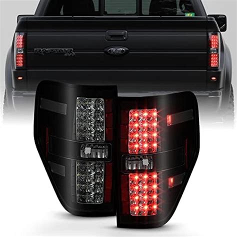 Autoone F150 Led Tail Light Assembly Black Housing Smoked Lens Rear Lamps