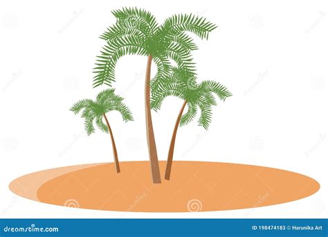 Vector Illustration Of A Coconut Tree Stock Vector Illustration Of