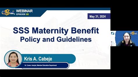 Essskwela Webinar S E Sss Maternity Benefit Policy And Guidelines