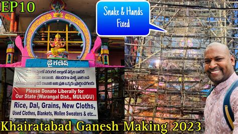 Khairatabad Ganesh Making 2023 Ep10 63 Feet Matti Ganpati Hands