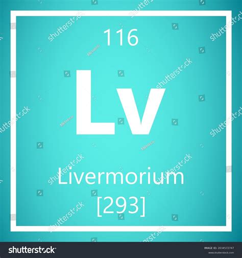 Livermorium Lv Periodic Table Elements Atomic Stock Vector (Royalty Free) 2034572747 | Shutterstock