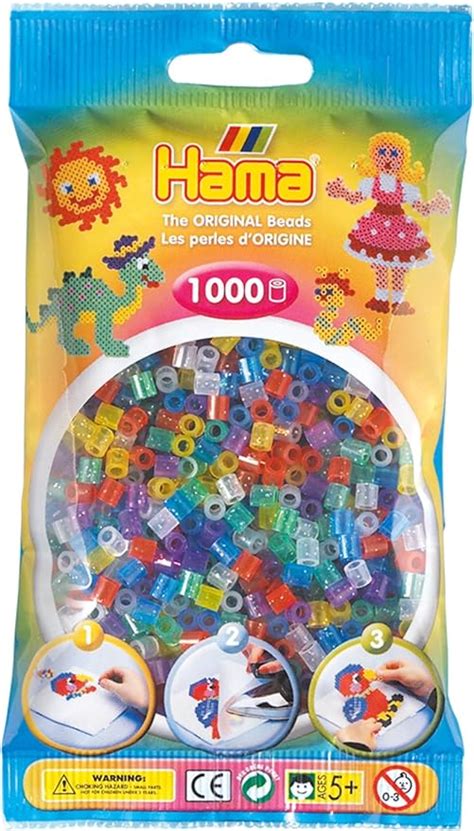 Hama Perlen 207 54 Bügelperlen Beutel mit ca 1 000 bunten Midi