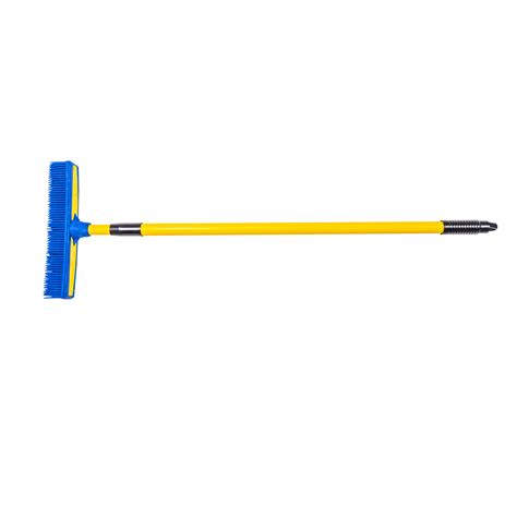 Smart Broom® 11 Upright Multi Surface Broom Blueyellow Wtelescoping