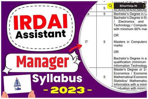 IRDAI Assistant Manager Syllabus 2023 Exam Pattern जन कय ह