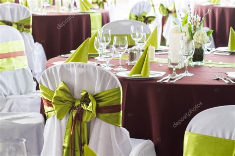 Green And Brown Wedding Reception