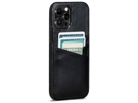 Sena Lugano Wallet IPhone 12 12 Pro Hoesje Zwart Leer