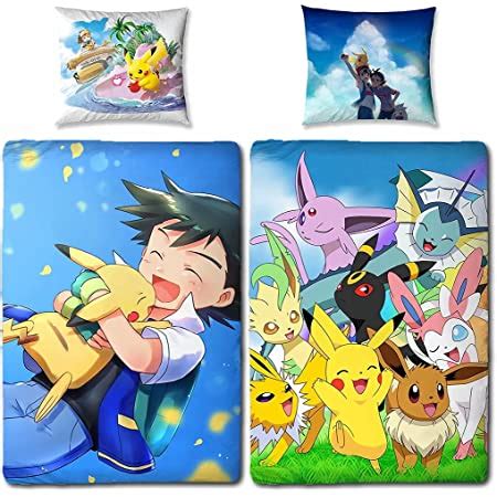 Halantex Pokemon POK 419BL Parure De Lit 100 Coton 140 X 200 Cm 70