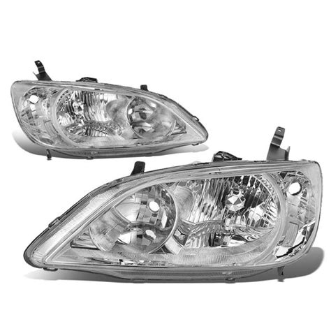 Honda Civic Door Crystal Replacement Headlights Chrome