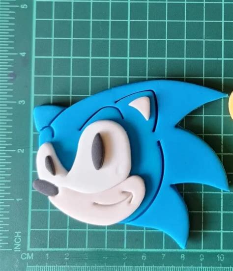 Edible Sonic Cake Topper Fondant Sonic Hedgehog Cake Topper Inch