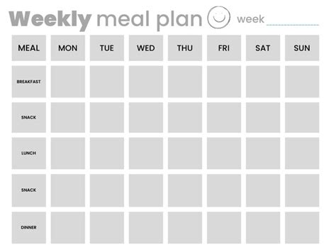 Weekly Meal Plan Weekly Meal Plan Template Week Meal Plan Meal Planning Template