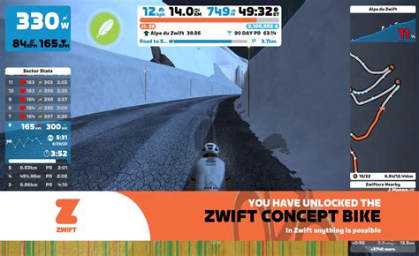 Best ride ever on Zwift! : Tron bike unlocked & First sub 60min AdZ : r ...