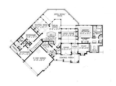 Ranch Style House Plan - 3 Beds 2.5 Baths 2707 Sq/Ft Plan #54-467 ...