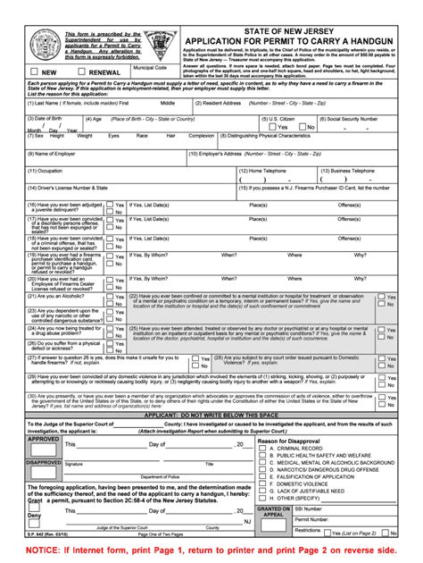 Nj Application Permit Handgun 2015 2025 Form Fill Out And Sign Printable Pdf Template