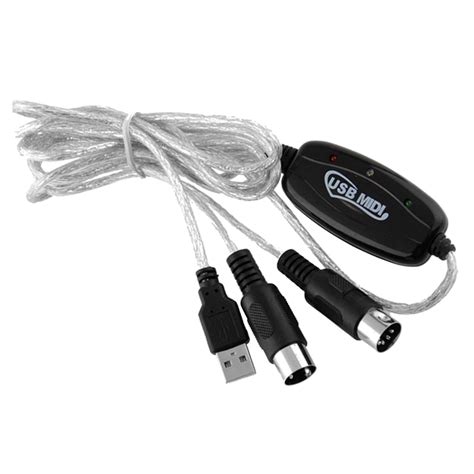 Usb In Out Midi Interface Cabo Conversor De Pc Par Grandado