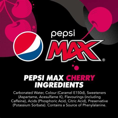 Pepsi Max Cherry Cans 330ml Pack Of 24 402112