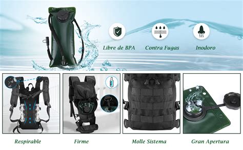 ProCase Bolsa de Hidratación de 2 litros Mochila Durable Hydration