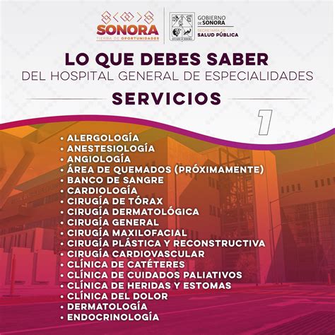 Salud Sonora On Twitter Conoce Los Servicios Que Brinda El Hospital