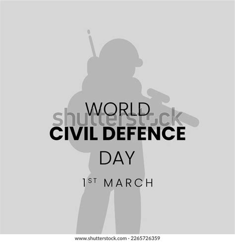 World Civil Defence Day On 1st Stock Vector Royalty Free 2265726359